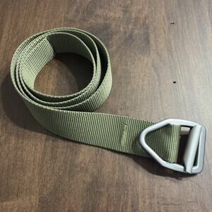 Cabelas Bison Belt Olive Green Lightweight 42'' Webbed Nylon Rappel USA Colorado